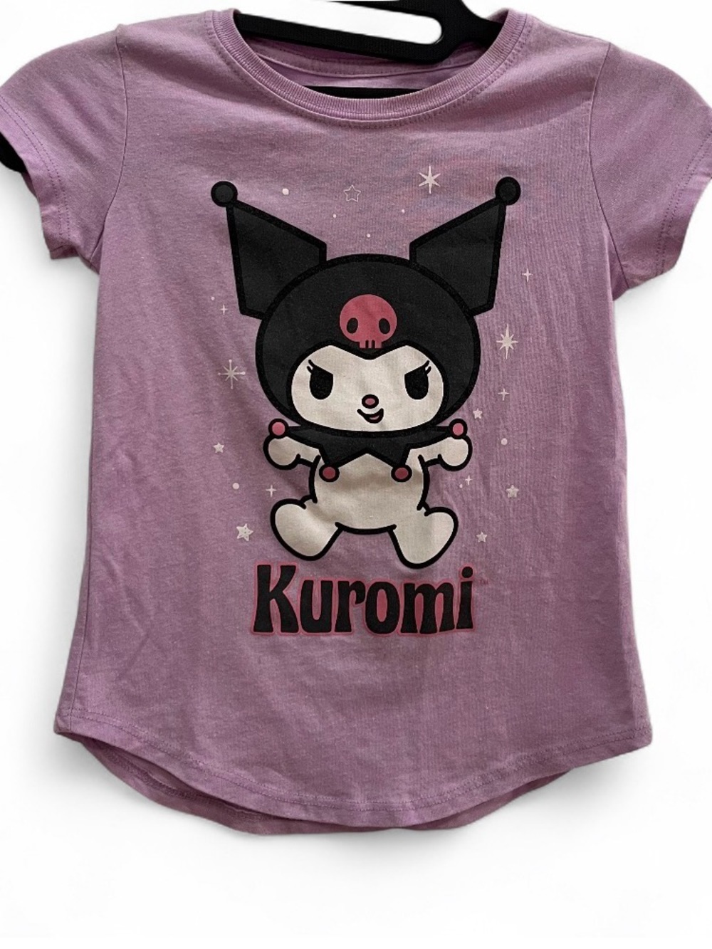 Sanrio Kuromi Lilac Graphic Tee with Black Accent